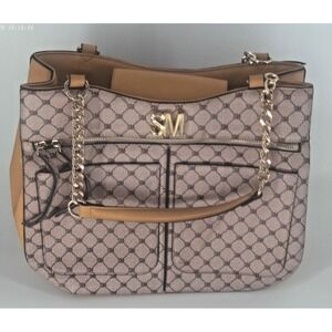 STEVE MADDEN Judson North South Logo Tote Bag Purse